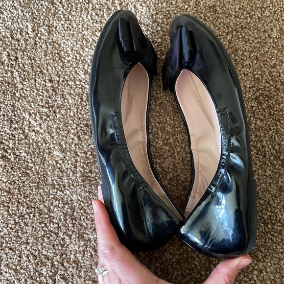 - - Ruby & Bloom black patent bow ballet flat size 3.5 - Picture 4 of 9
